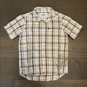 Quick silver boys dress shirt sz 10 brand new